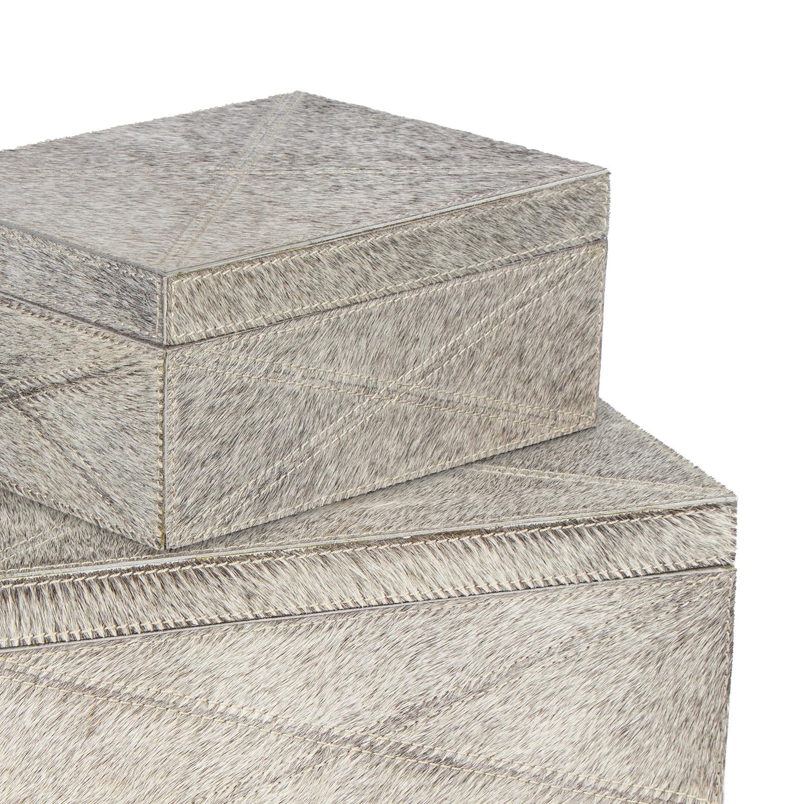 Andres Hair on Hide Box Set (Grey) | Regina Andrew Detroit